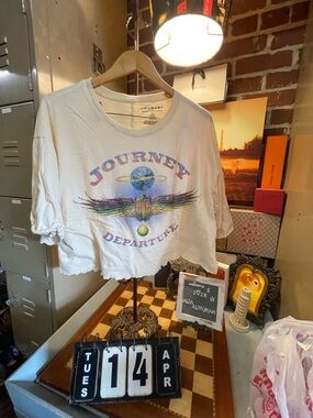 Journey "Departure" tour print graphic t-shirt  cropped